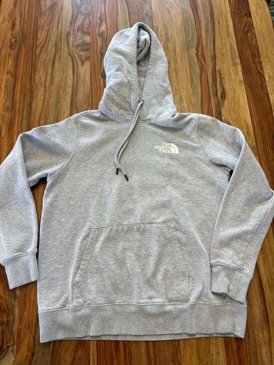 The North Face Tops - The North Face Women's Red Box Logo Hoodie Grey Size Medium